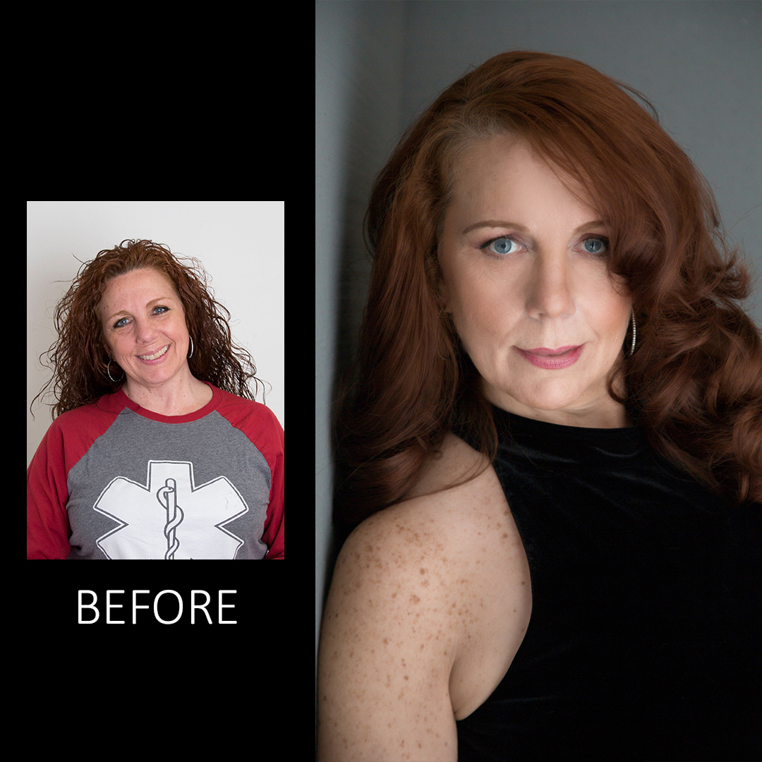 Glamour portrait photography before and after New Jersey - client 13